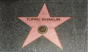 Tupac's walk of fame star